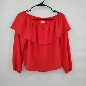 Aritzia Wilfred Off Shoulder Long Sleeve Top Blouse Women Size Small